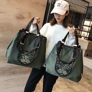 网红女包短期旅行购物袋大容量运动健身包防水牛津布大包 秋冬新款