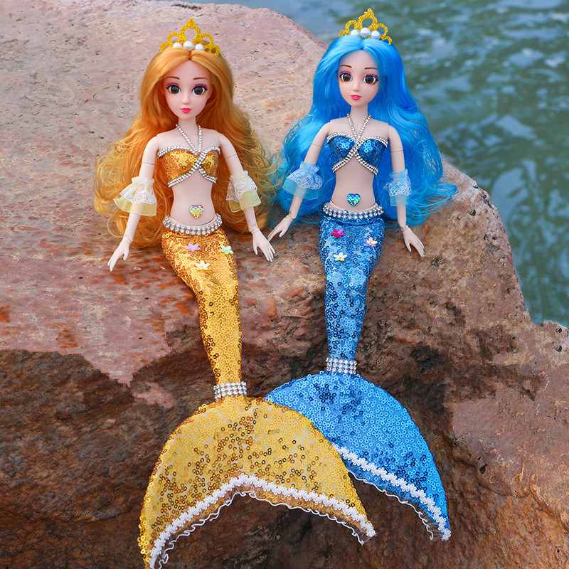 推荐.MermaidArticulaSetNewDollEyesDoll42cmPrincess3DBJD