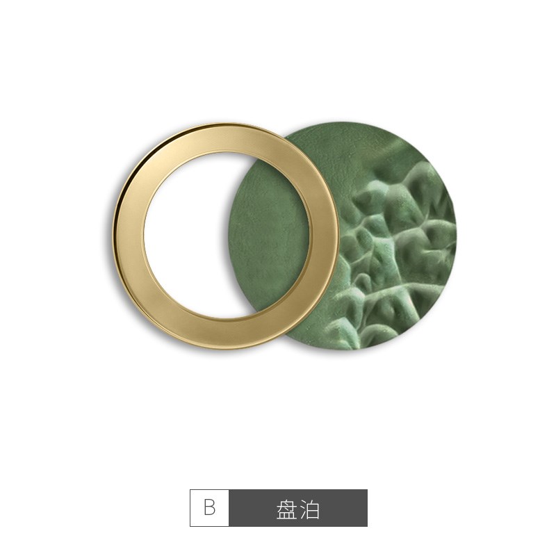 现代3D立体浮雕圆形轻奢铁艺壁饰叠加客厅装饰画餐厅卧室床头挂画图片
