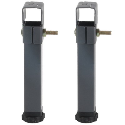 2 Pcs Adjustable Height Clamping Tube Leg Metal Square Bed L