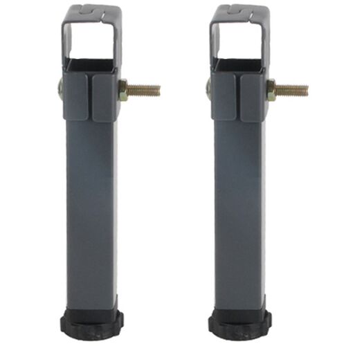 2 Pcs Adjustable Height Clamping Tube Leg Metal Square Bed L