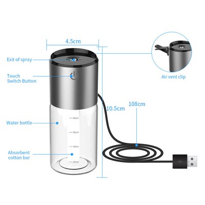 CDEN Car Air Humidifier Portable Diffuser with Magnetic Car