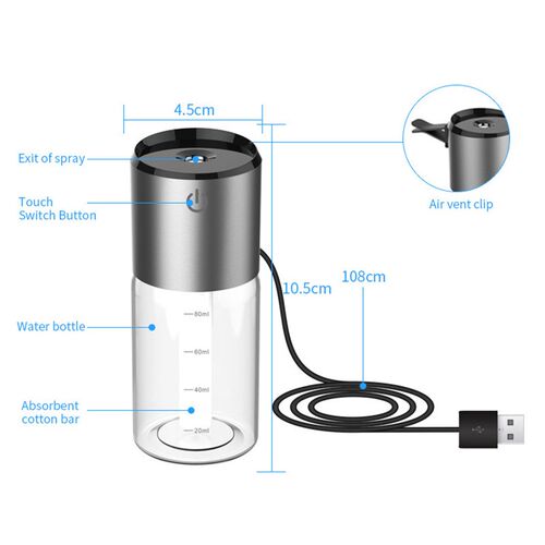 CDEN Car Air Humidifier Portable Diffuser with Magnetic Car