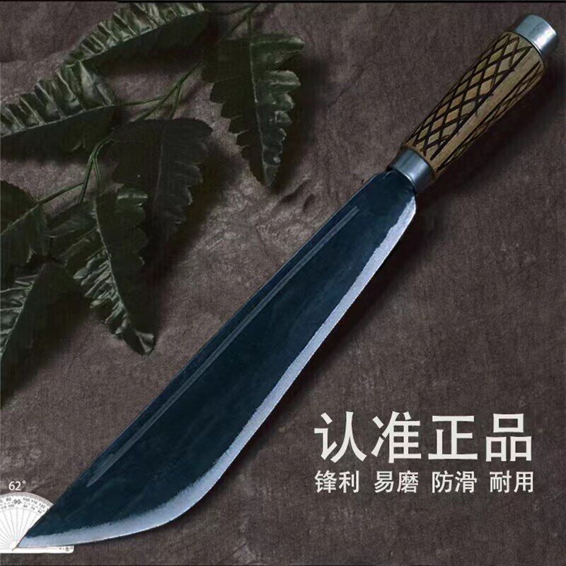 日本进口刀杀猪专用刀具放血加长杀猪宰牛羊刀肉联厂专用刀手工锻