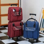 新品 拉杆包旅行包大容量可拆卸万向轮拉杆袋防水牛津布可背行李包