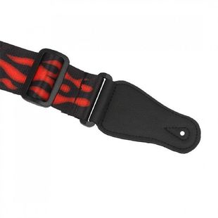 Guitar with Flame Pattern Red Leather 速发Adjustable Strap