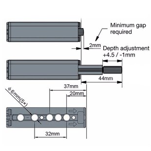 Door Ste 10Pcs Cabinet Catches Stainless Buffer Sets Stopper