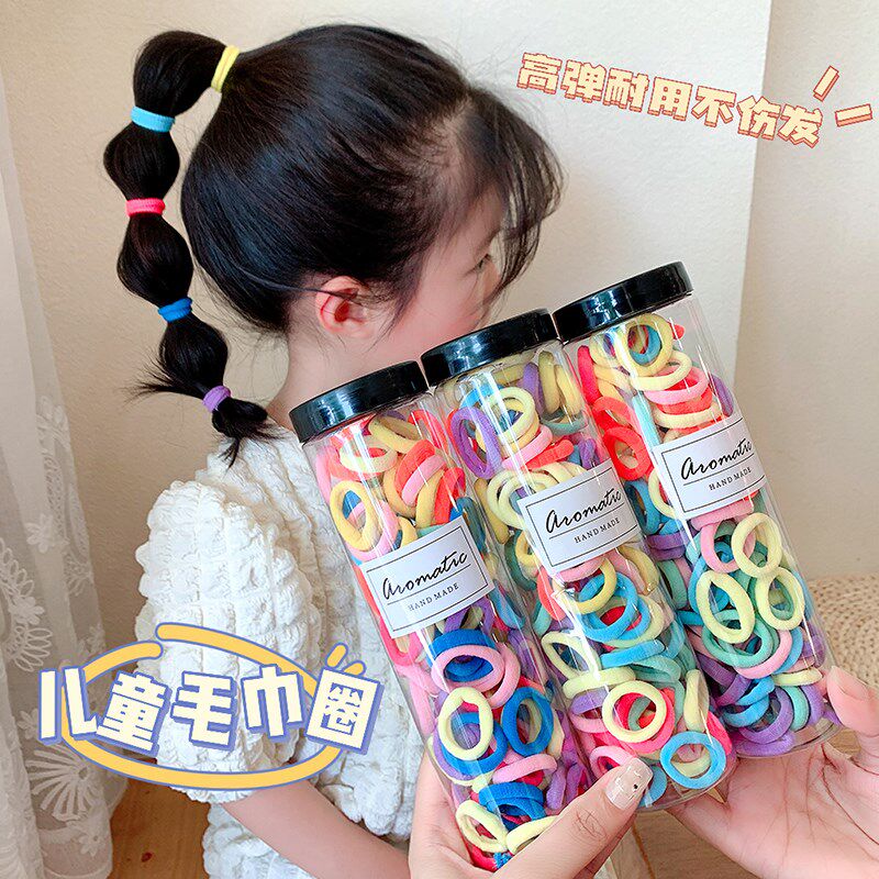 小众高货儿童皮筋高弹不伤发头绳小女孩扎辫子糖果色毛巾圈女宝宝