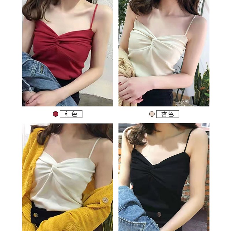 大码冰丝针织吊带背心女内搭时尚洋气时髦夏外穿打S底胖mm无袖上