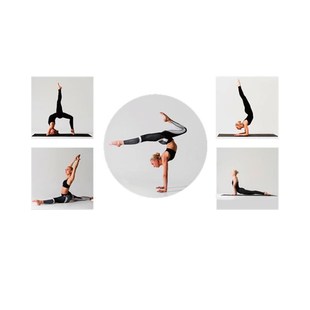 瑜伽馆内装 饰文化海报背景墙壁面养生舞蹈房教室房间布置贴纸画