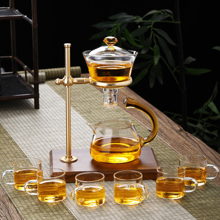 自动懒人泡茶神器玻璃茶具套装家用礼盒高档功夫茶具茶杯泡茶壶