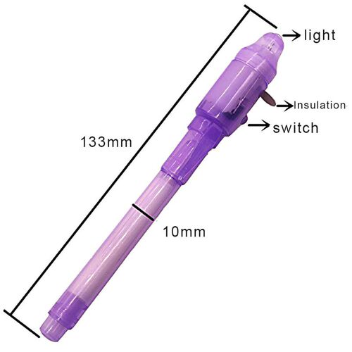 14pcs V Light Pen Invisible  Pencil Secret Fluorescent Pen f