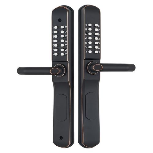 度鉴双面机械密码锁户外庭院铝合金铁艺门镂空栅栏别墅大门锁防水