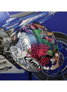 适用于日b本ARAI RX-7X东瀛龙摩托车头盔尾翼贴纸贴花拉花防水磨