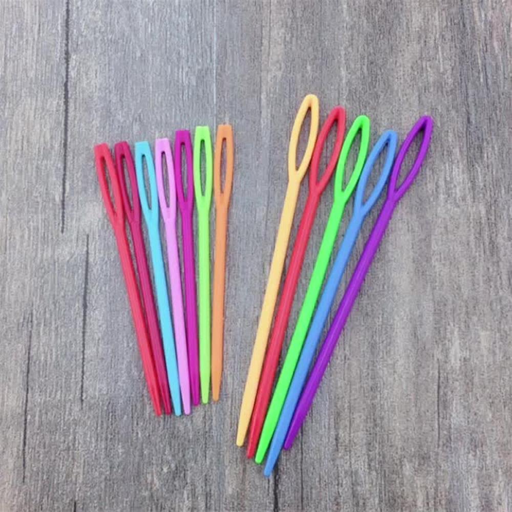 推荐20PCs Mixed Color 7cm/9cm Plastic Knitting Needles Croch