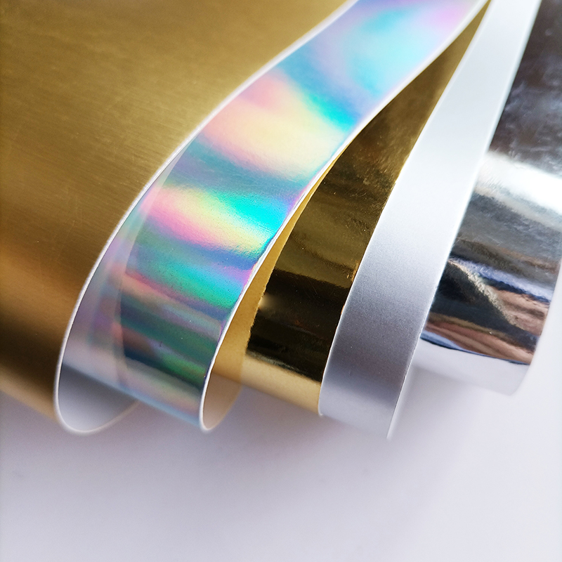 镭射金银亮金亮银色卡纸250g全箔反光H金金哑银铝开闪亮手工特种