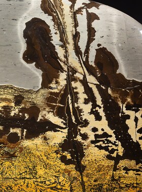 广西国画石天然奇石观赏石草花石中式摆件客厅电视柜工艺品tz18