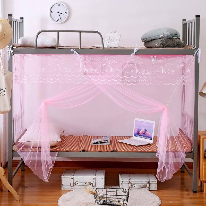 一米二的蚊帐单人床学生宿舍上下铺专用不含支架寝室铁架床纹帐子