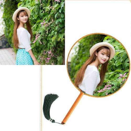 团扇定制宫扇圆扇舞蹈扇定制照片冲印照片扇定制礼品扇广告扇定制