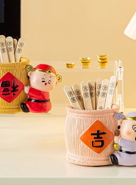 财神爷文昌星上上签圣杯摆件办公室学生桌面装饰品打工人好运现货