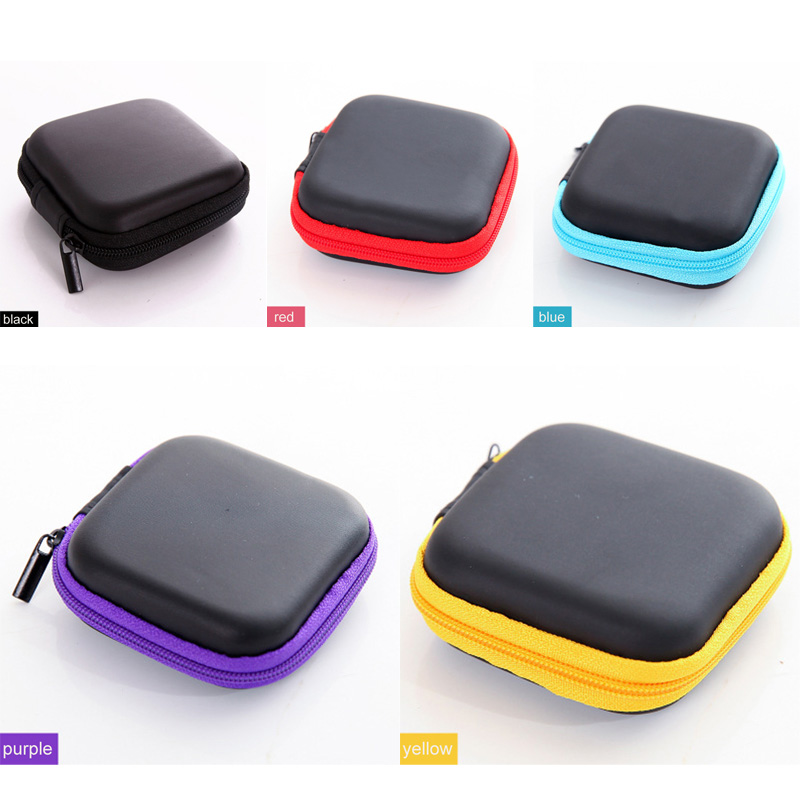 速发Headphones Storage Box USB Hard Case Earphone Bag Key Co