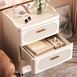 置物柜子抽屉式收纳柜床头柜卧室衣柜客厅家用储物柜塑料柜五斗柜