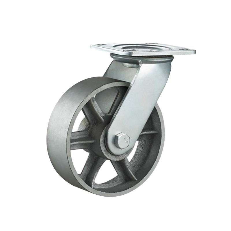 重型4寸5寸6寸8寸实心铸铁全铁轮耐高温万向轮烤箱烤炉轮子轱辘