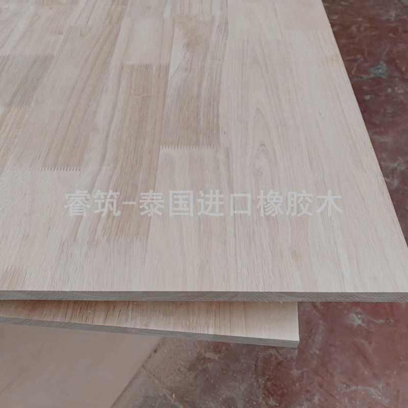 橡胶木实木集成材级节拼接板插指接板实木家具衣柜板