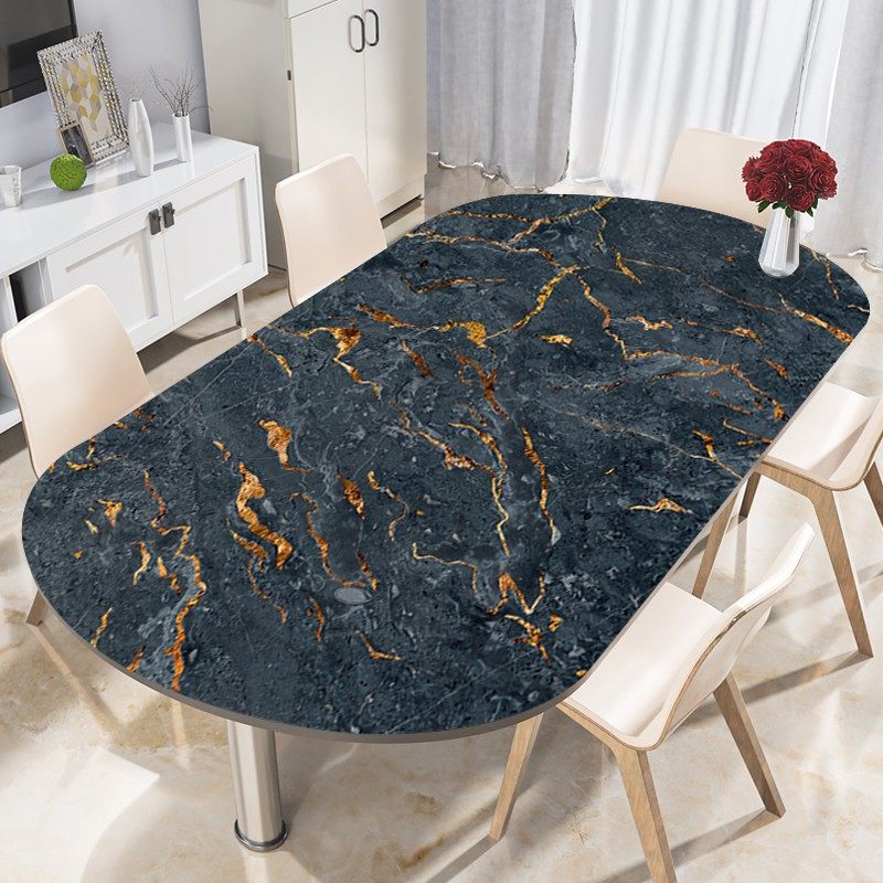 仿大理石椭圆形桌垫餐桌pvc软玻璃防水防油免洗防烫桌布保护垫子,居家布艺,桌布,淘宝优惠券,粉丝福利购,淘宝优惠卷