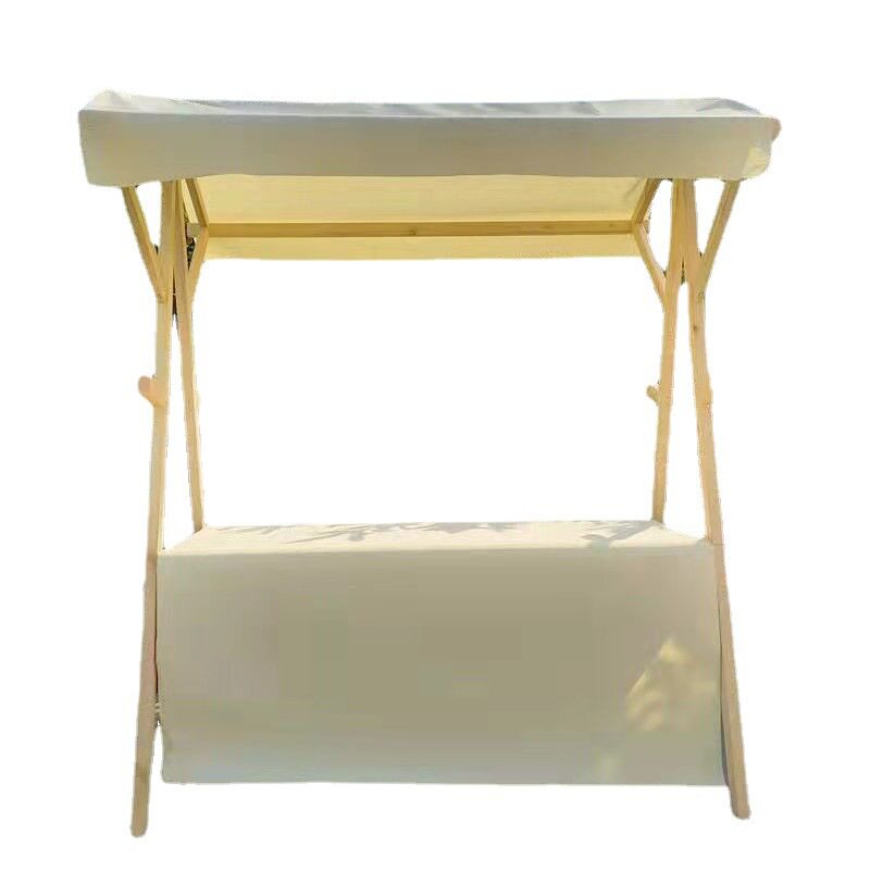 网红款移动集市摊位可折叠w户外棚摆摊实木展示架花车夜市架子