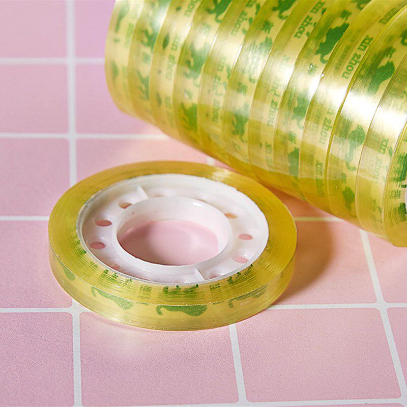 12卷透明胶带纸 学生打包 大纸 0.651.2/1.5/4.5//.5cm宽型黏小号