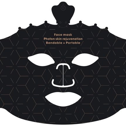 LED嫩肤d面罩 光子硅胶面膜仪脸部大排灯颈部美容仪  红蓝光光谱