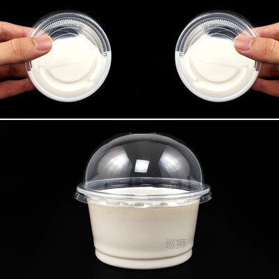 50pcs 300ml Disposable Mousse dessert cup with lid Portion C