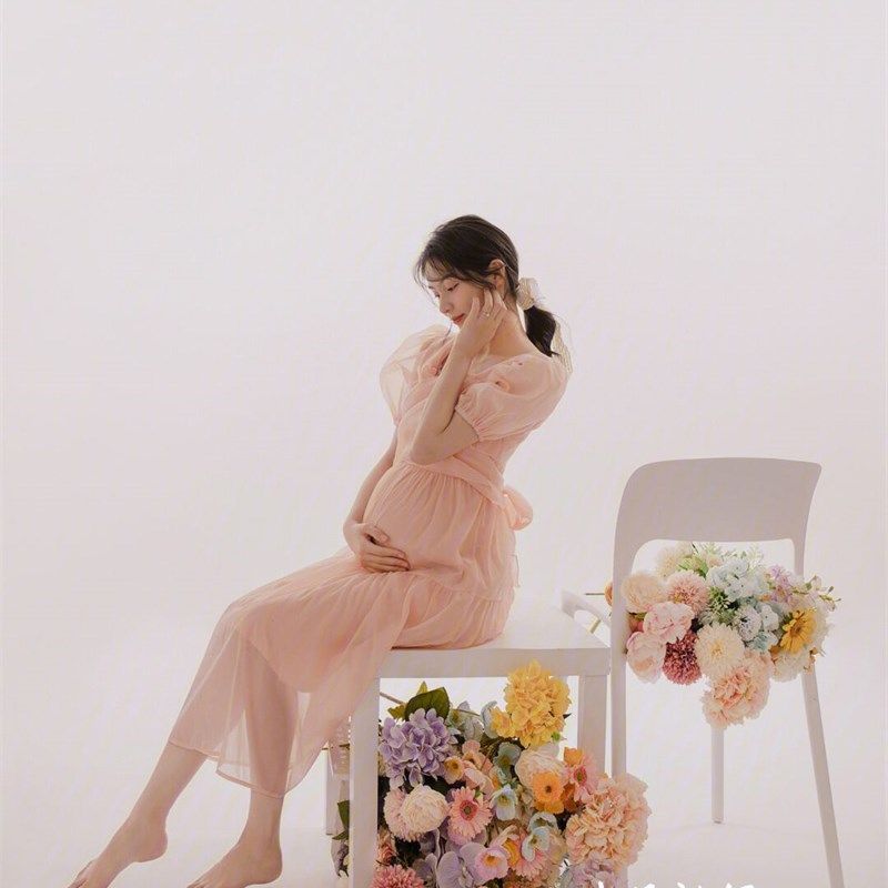 影楼新款孕妇照服装甜美少女感温柔摄影孕妈咪艺术拍照粉色连衣裙,孕妇装/孕产妇用品/营养,影楼服装,淘宝优惠券,粉丝福利购,淘宝优惠卷