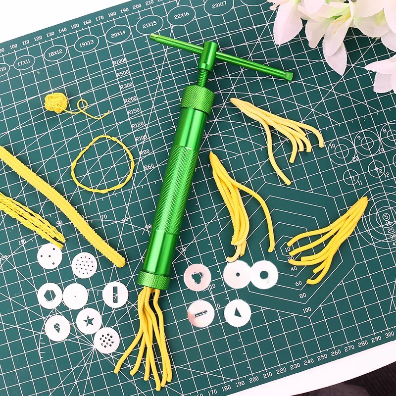 翻糖挤条工具旋转式挤泥r器 自制蛋糕花边挤压器多款diy烘焙模具