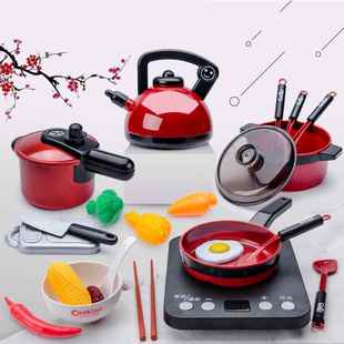 极速Kitchen Toys Set For Kids Girl Cooking Baby Cutting Frui