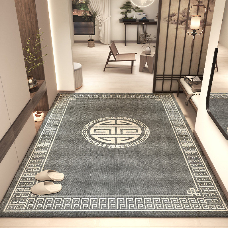 新中式地垫入户门垫进门地毯家用防滑耐脏灰色玄关脚垫大门口,居家布艺,入户地垫,淘宝优惠券,粉丝福利购,淘宝优惠卷