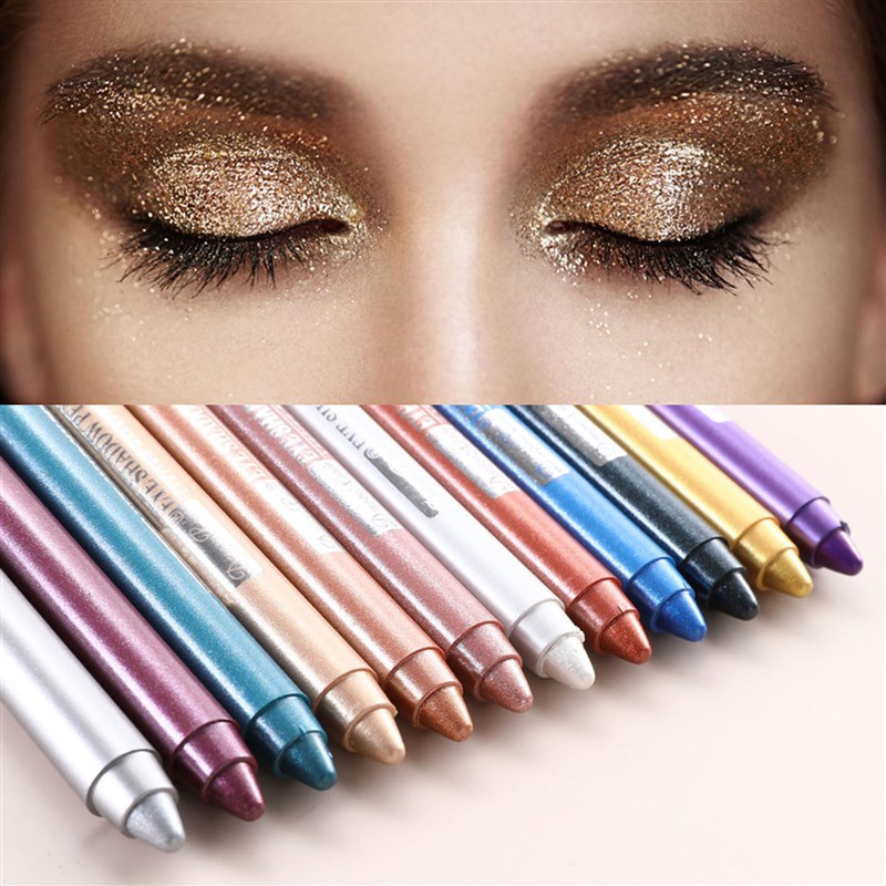 推荐12 Colors Pearly Eyeshadow Pencil Glitter Silkworm Liner