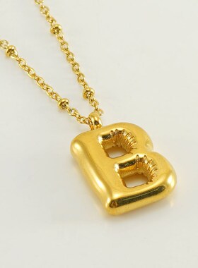 小众高货women necklace style chubby pendant stainless steel