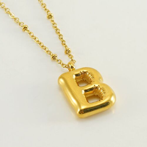 小众高货women necklace style chubby pendant stainless steel