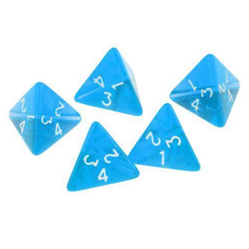 新品Wholesale Dices D4 4 Sided Multi Sided Dice Set of 5 For