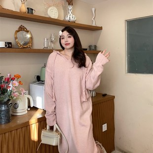 女装 肉卷家微胖大尺码 甜美温柔胖mm秋冬2023休闲宽松Y遮肉针织洋