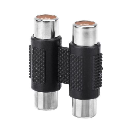 RCA Female to RCA Female Connector AV Cable Plug Jack Adapte