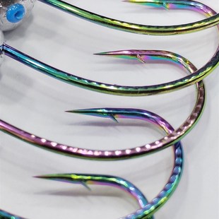 升级8003护线管龙鳞炫彩铅头钩细钩条钢性好大钩门泥鳅防挂底钓钩