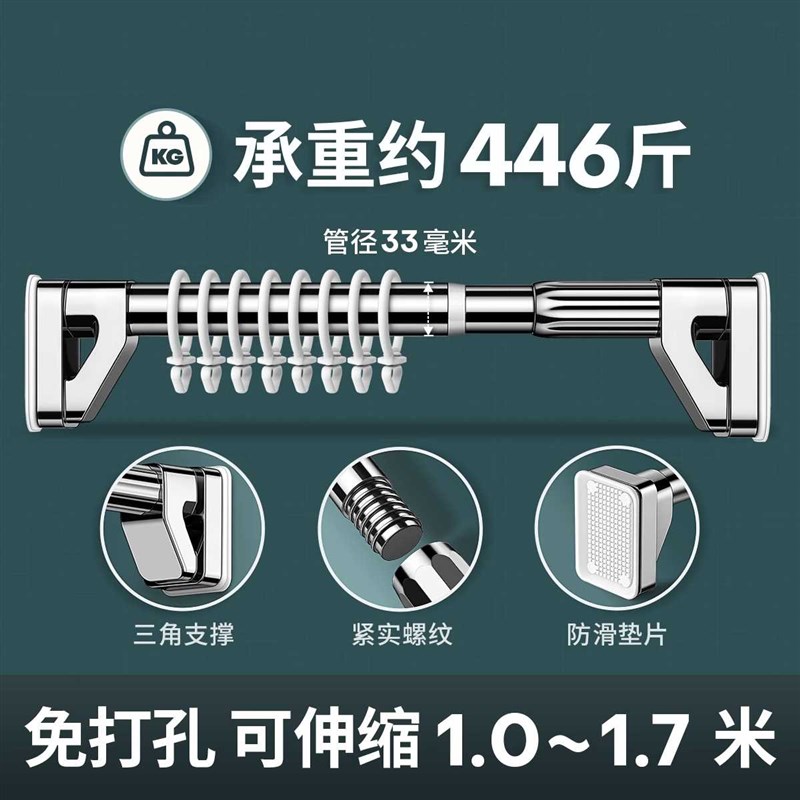阳台晾衣架落地折叠室内活动免打孔侧装凉晒挂衣家用卫生间乐之芸