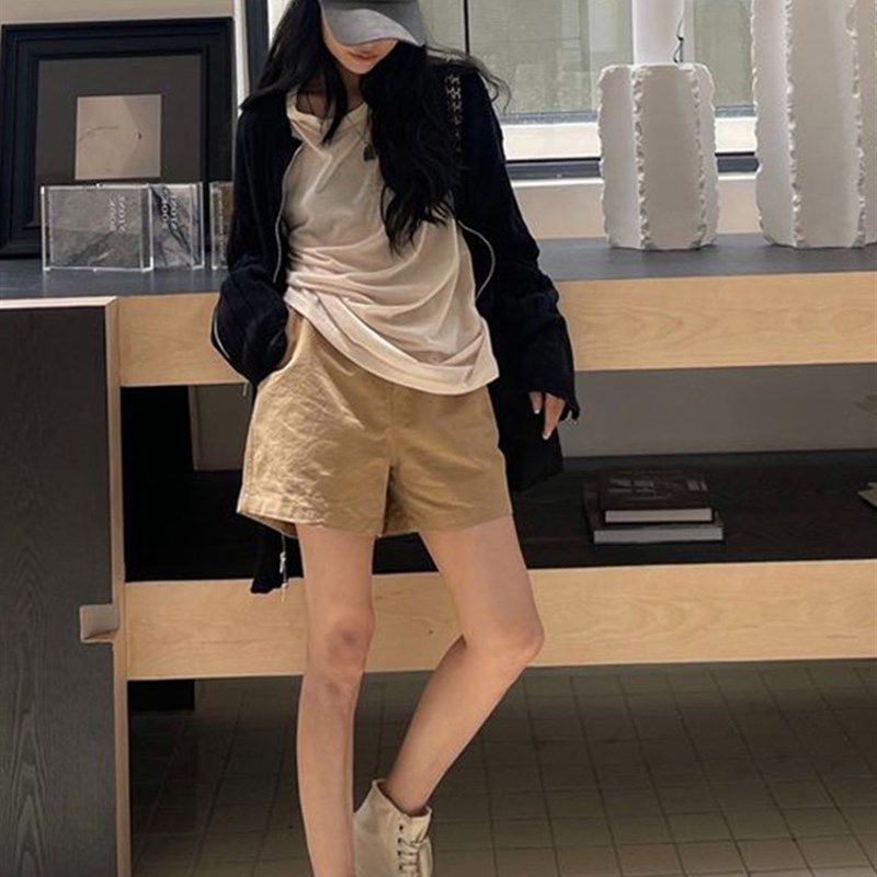 孕妇西装短裤夏季女外穿薄款卡其色宽松直筒五分阔腿裤子休闲中裤,孕妇装/孕产妇用品/营养,孕妇休闲裤,淘宝优惠券,粉丝福利购,淘宝优惠卷