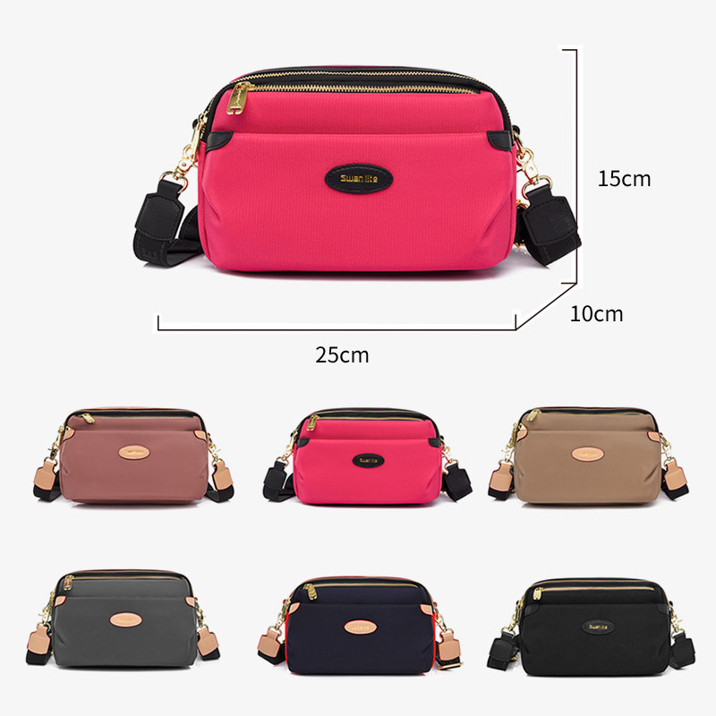 牛津布斜挎包女士新款防水尼龙帆布单肩包中年妈妈上班逛街小包包