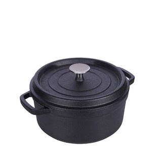 24cm Cast iron Dutch Oven Cast Iron Saucepan Soup Pot 3.8L 2