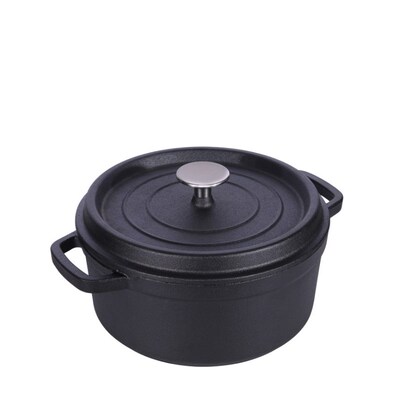 24cm Cast iron Dutch Oven Cast Iron Saucepan Soup Pot 3.8L 2