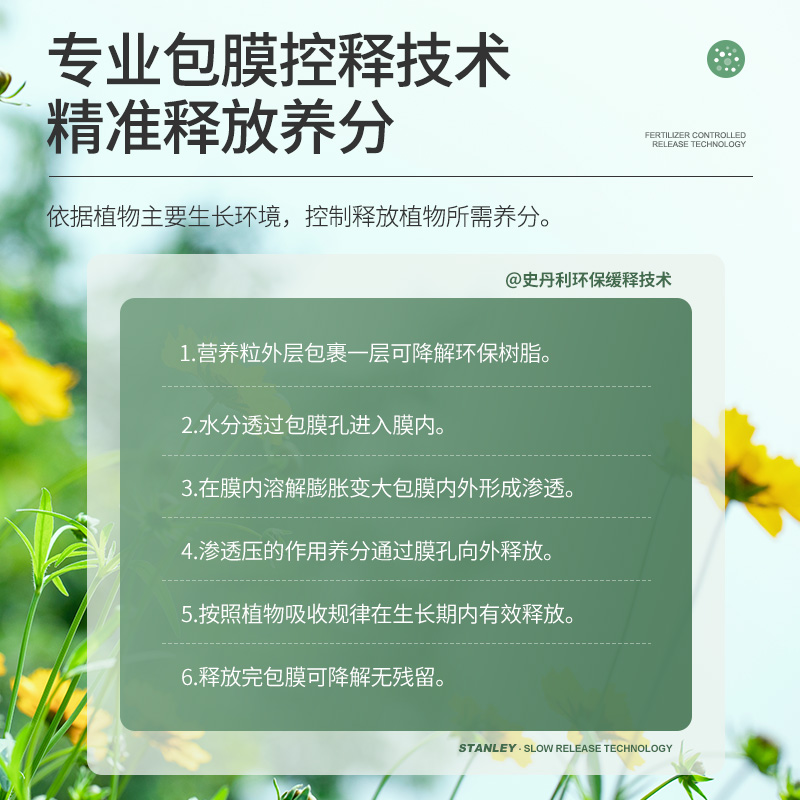 【一件包邮】史丹利缓释肥t控释肥颗粒通用型花卉绿植多肉植物花